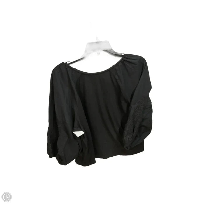 Top Long Sleeve Basic By Banana Republic In Black, Size: M