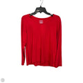 Top Long Sleeve Basic By Chicos In Red, Size: L