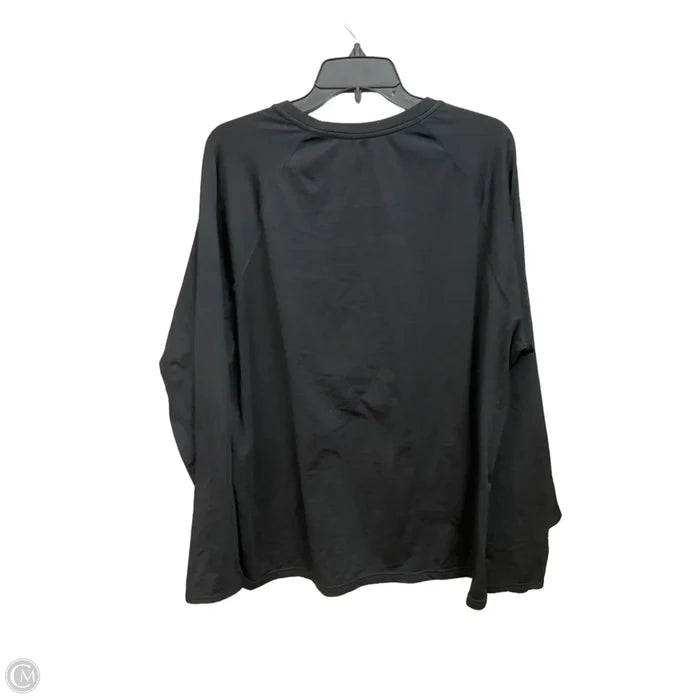 Top Long Sleeve Basic By Clothes Mentor In Black, Size: Xxl