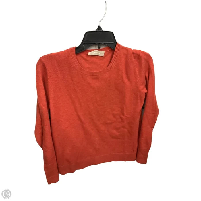 Top Long Sleeve Basic By Evereve In Orange, Size: M
