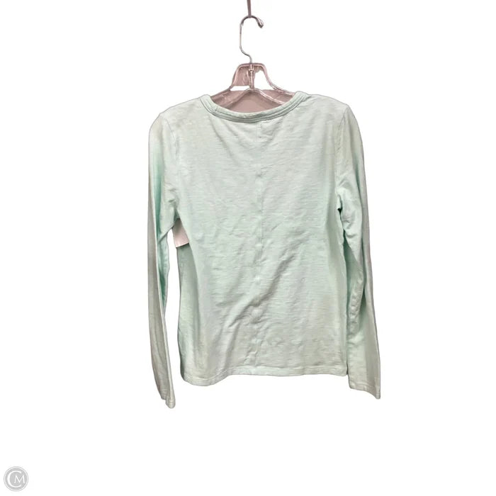 Top Long Sleeve Basic By Gap In Green, Size: M