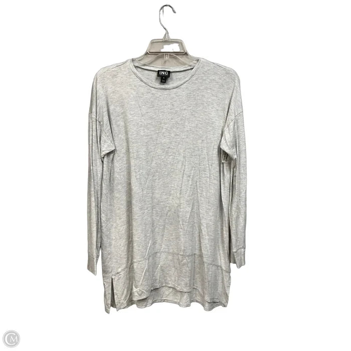 Top Long Sleeve Basic By Inc In Grey, Size: M