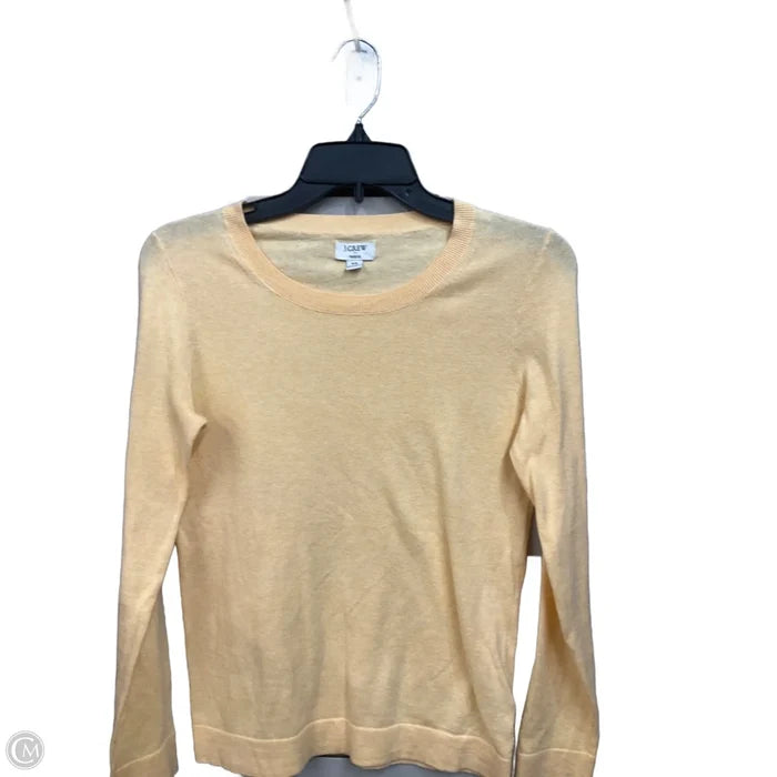Top Long Sleeve Basic By J. Crew In Yellow, Size: Xs