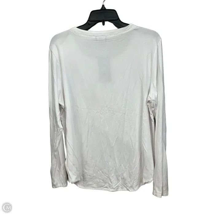 Top Long Sleeve Basic By Jones New York In White, Size: Xl