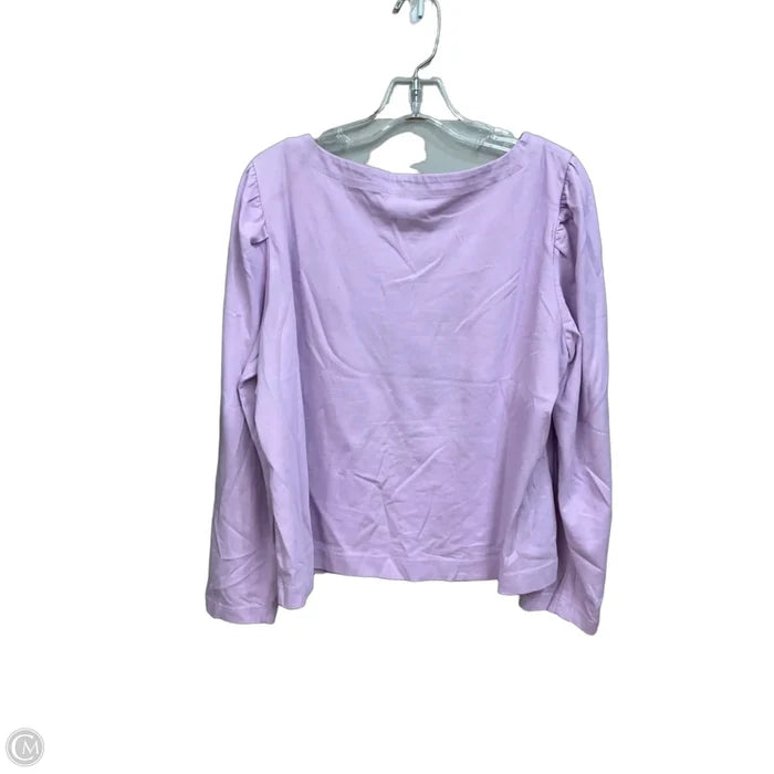 Top Long Sleeve Basic By Loft In Purple, Size: Xl