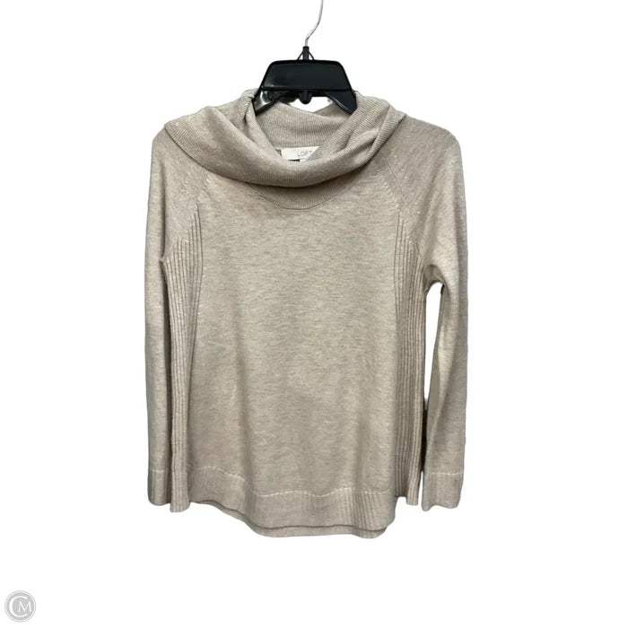 Top Long Sleeve Basic By Loft In Tan, Size: Sp