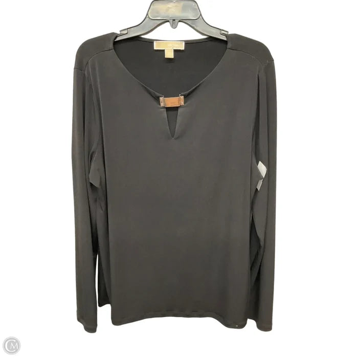 Top Long Sleeve Basic By Michael By Michael Kors In Black, Size: 1x