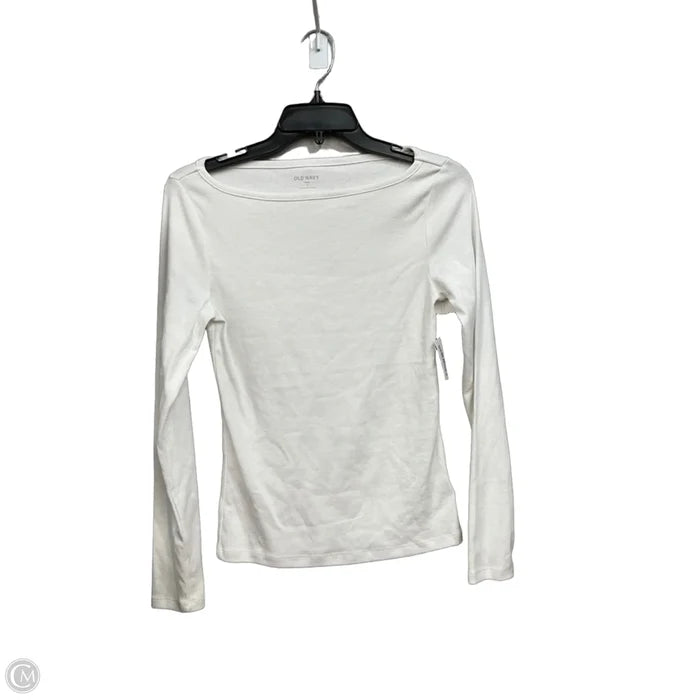 Top Long Sleeve Basic By Old Navy In White, Size: S