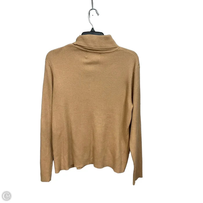 Top Long Sleeve Basic By Sag Harbor In Tan, Size: L