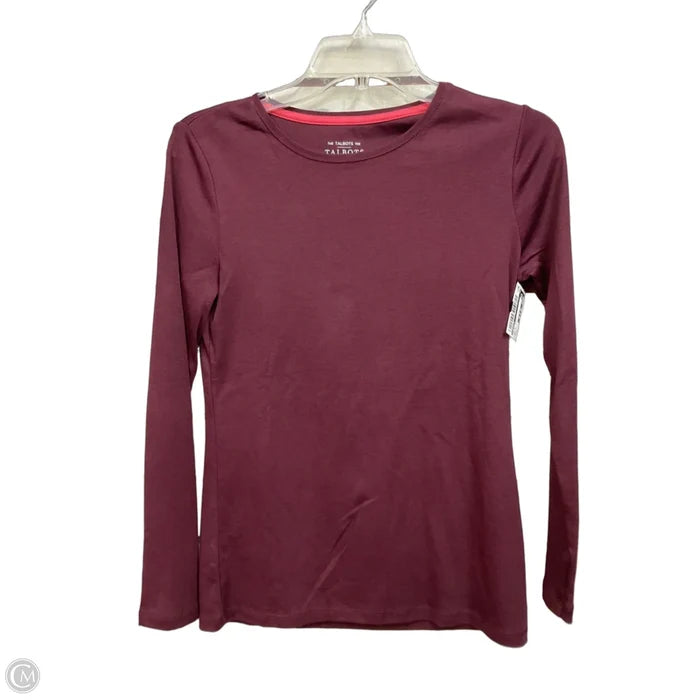 Top Long Sleeve Basic By Talbots In Maroon, Size: Sp