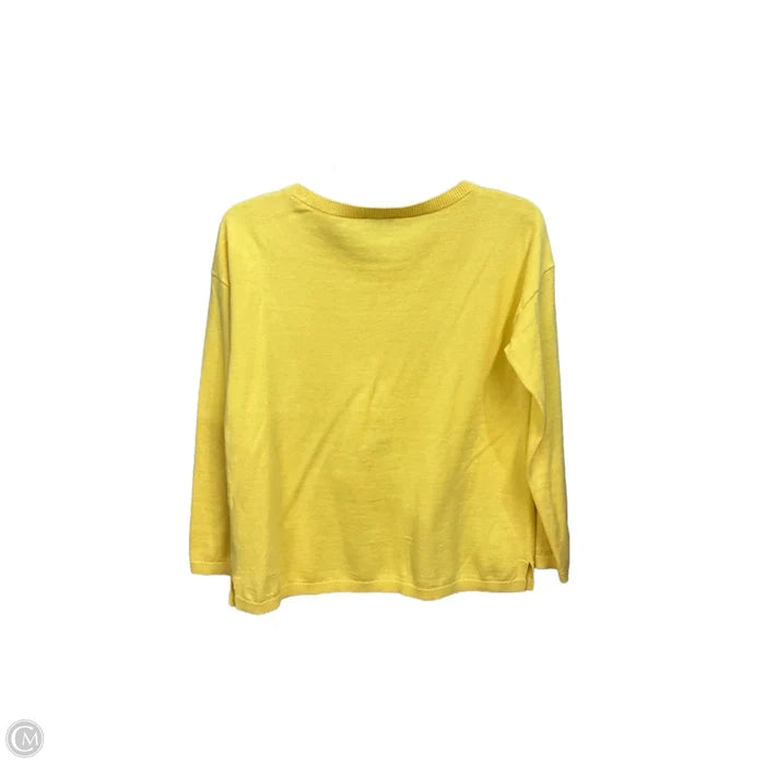 Top Long Sleeve Basic By Talbots In Yellow, Size: Sp