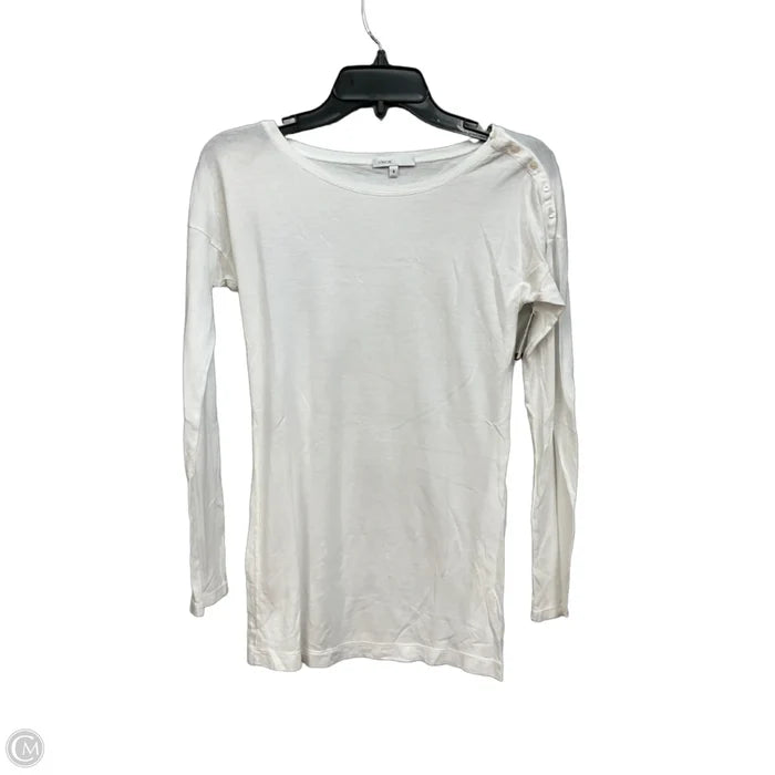 Top Long Sleeve Basic By Vince In White, Size: S