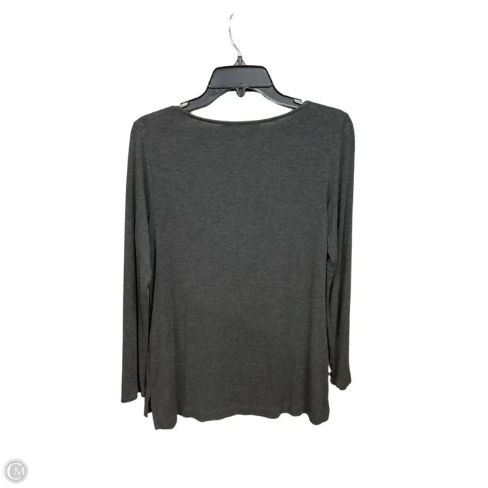 Top Long Sleeve Basic By White House Black Market In Grey, Size: S