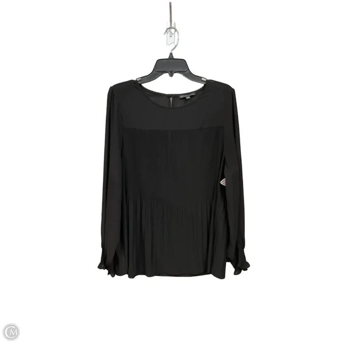 Top Long Sleeve By Adrianna Papell In Black, Size: Xl