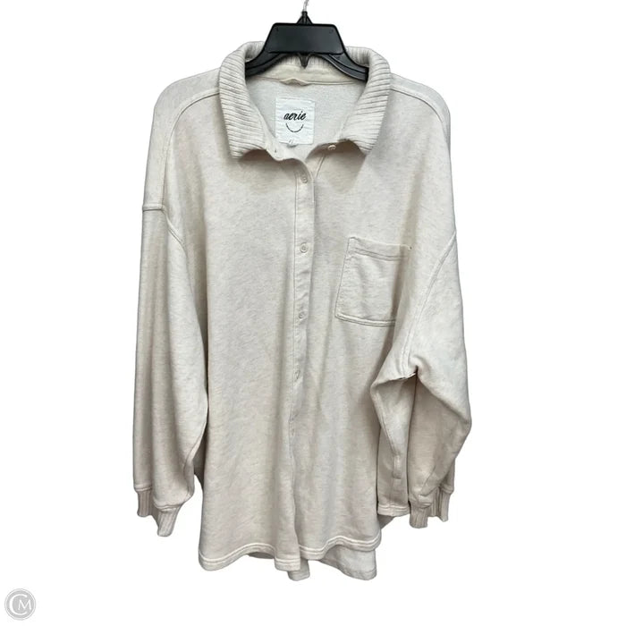 Top Long Sleeve By Aerie In Cream, Size: Xl