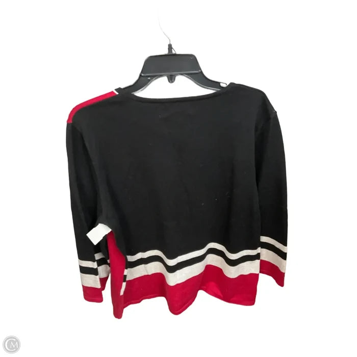 Top Long Sleeve By Alfred Dunner In Multi-colored, Size: L