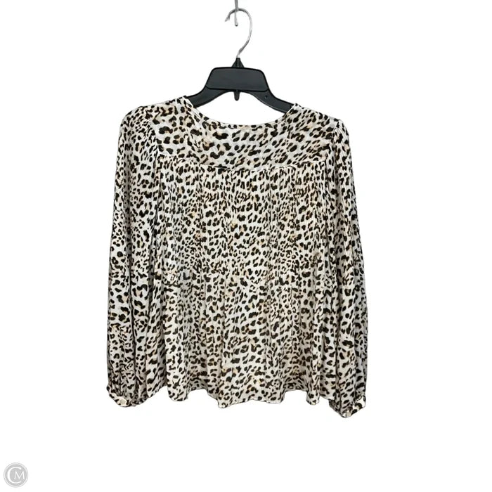 Top Long Sleeve By Banana Republic In Animal Print, Size: Xs