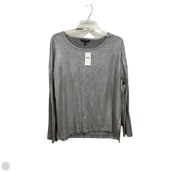 Top Long Sleeve By Banana Republic In Grey, Size: M