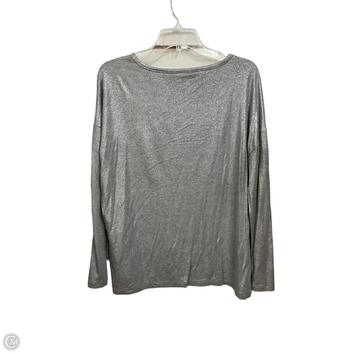 Top Long Sleeve By Banana Republic In Grey, Size: M