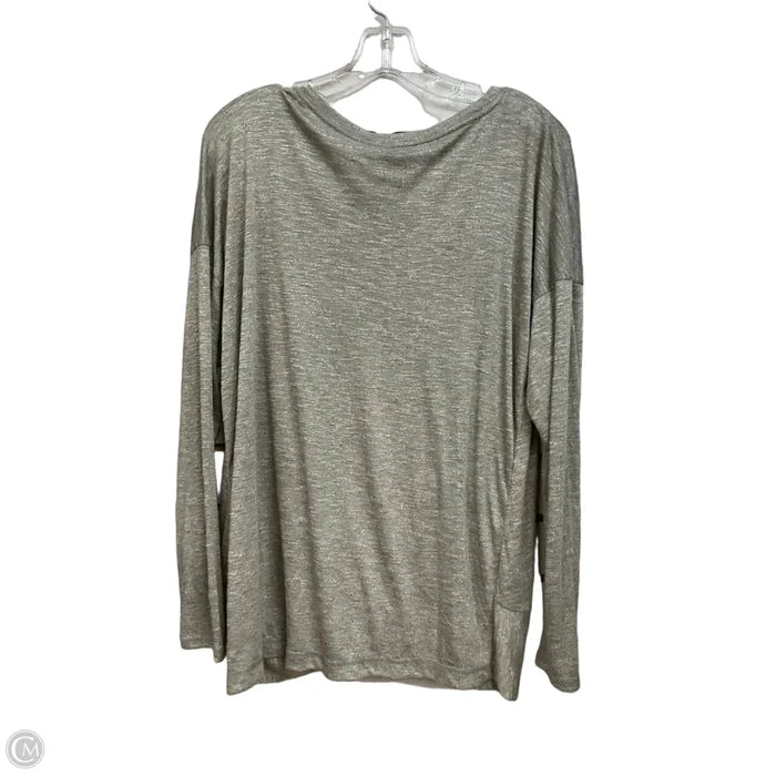 Top Long Sleeve By Bobeau In Tan, Size: Xl