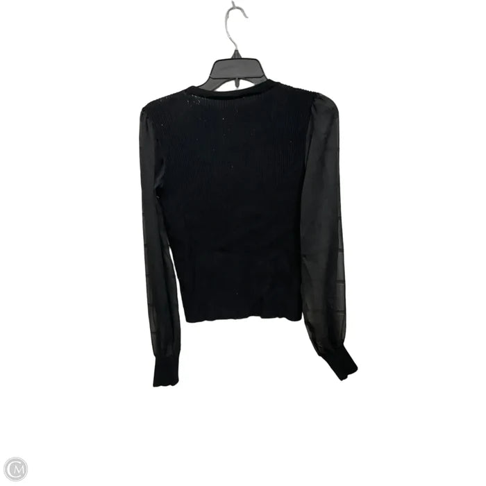 Top Long Sleeve By Carmen By Carmen Marc Valvo In Black, Size: M