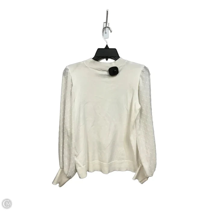 Top Long Sleeve By Cece In White, Size: Xs