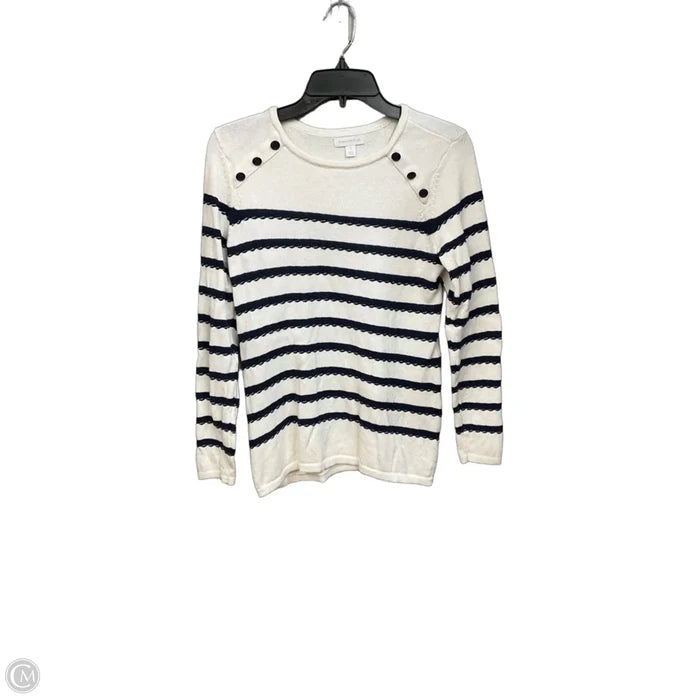 Top Long Sleeve By Charter Club In White, Size: S