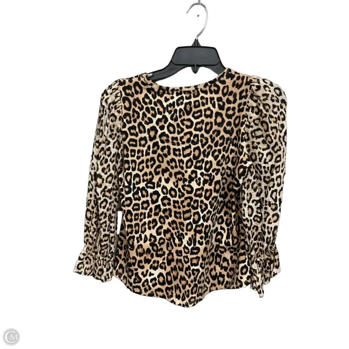 Top Long Sleeve By Chicos In Animal Print, Size: Xs