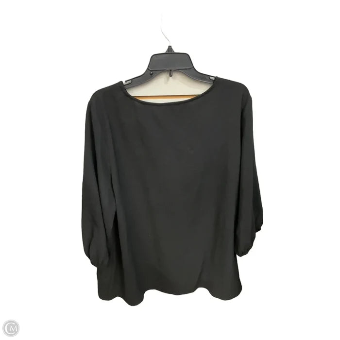Top Long Sleeve By Clothes Mentor In Black, Size: Xxl