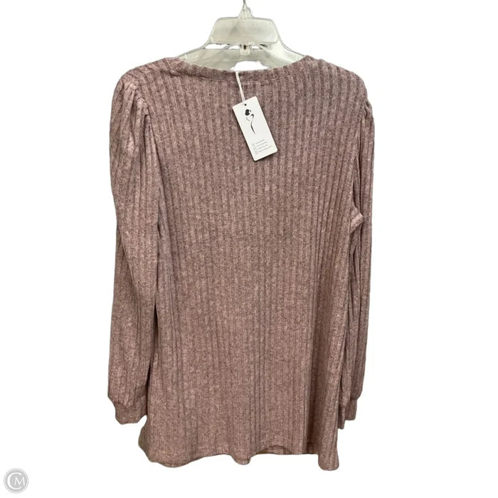 Top Long Sleeve By Clothes Mentor In Pink, Size: L