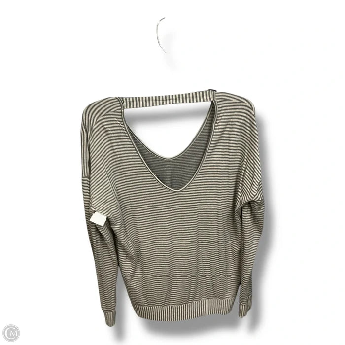 Top Long Sleeve By Elan In Striped Pattern, Size: S