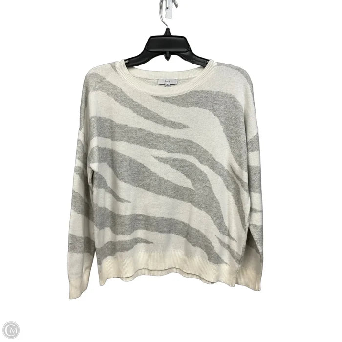 Top Long Sleeve By Fate In Grey & White, Size: S