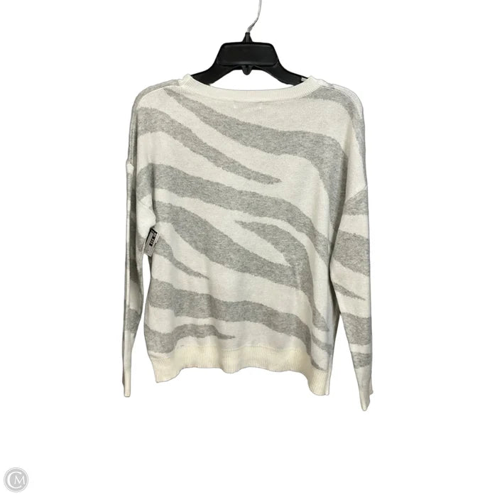Top Long Sleeve By Fate In Grey & White, Size: S