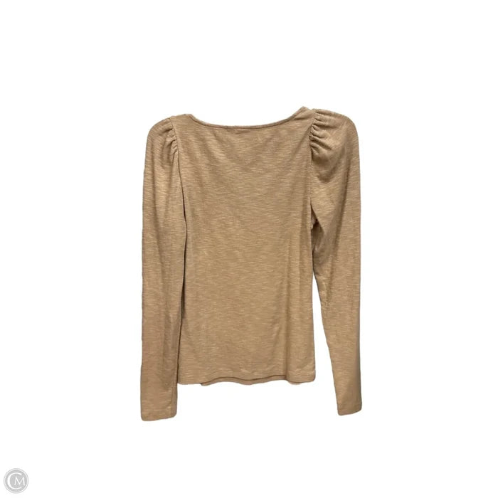 Top Long Sleeve By Gap In Tan, Size: M