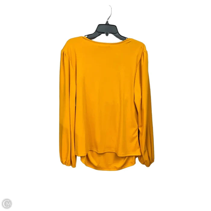 Top Long Sleeve By Grace Karin In Yellow, Size: 2x