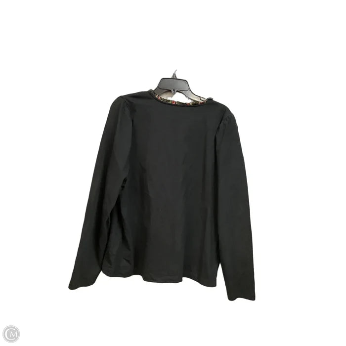 Top Long Sleeve By J. Crew In Black, Size: Xxl