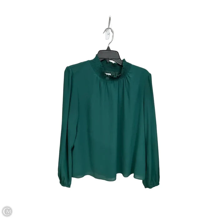 Top Long Sleeve By J. Crew In Green, Size: L