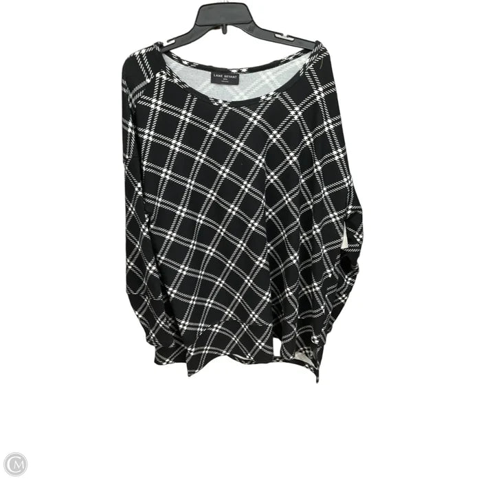 Top Long Sleeve By Lane Bryant In Black & White, Size: 2x