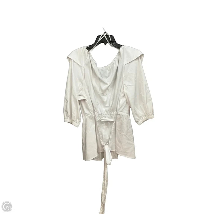Top Long Sleeve By Lane Bryant In White, Size: 2x