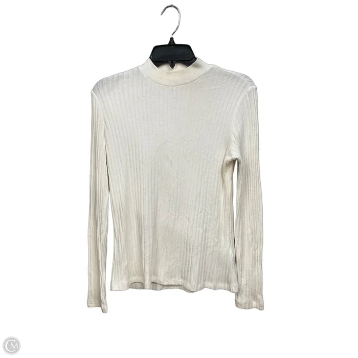 Top Long Sleeve By Liverpool In Cream, Size: Xl