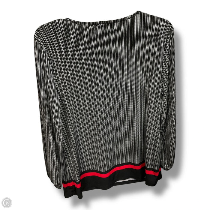 Top Long Sleeve By Liz Claiborne In Black & White, Size: 0