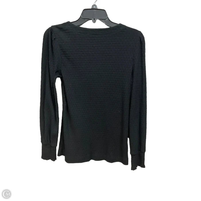 Top Long Sleeve By Loft In Black, Size: M