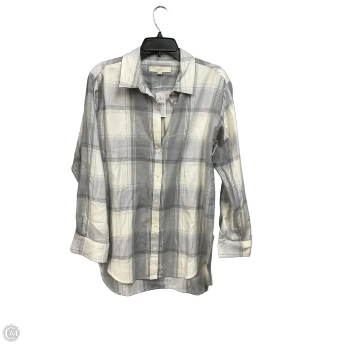 Top Long Sleeve By Loft In Grey, Size: M