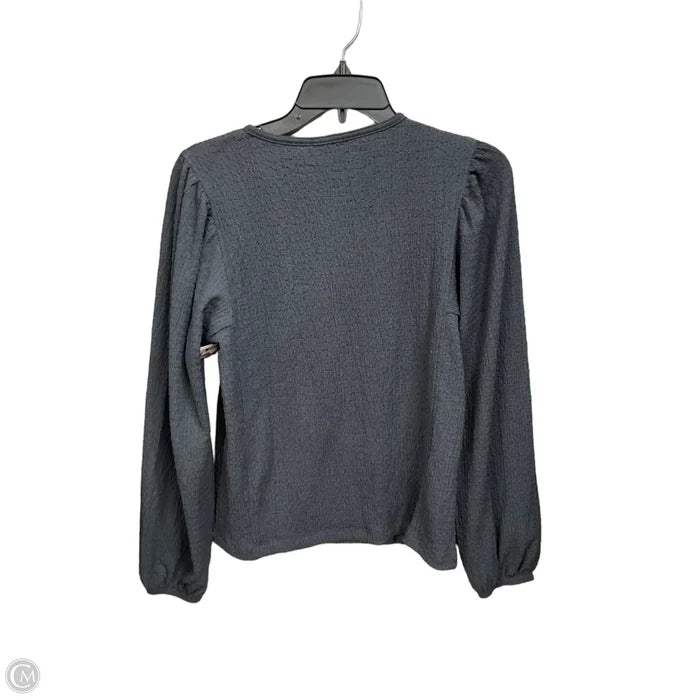 Top Long Sleeve By Loft In Grey, Size: S