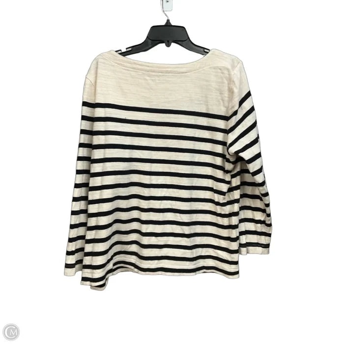 Top Long Sleeve By Loft In Striped Pattern, Size: Xxl