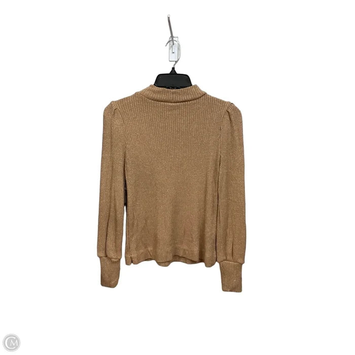 Top Long Sleeve By Loft In Tan, Size: S