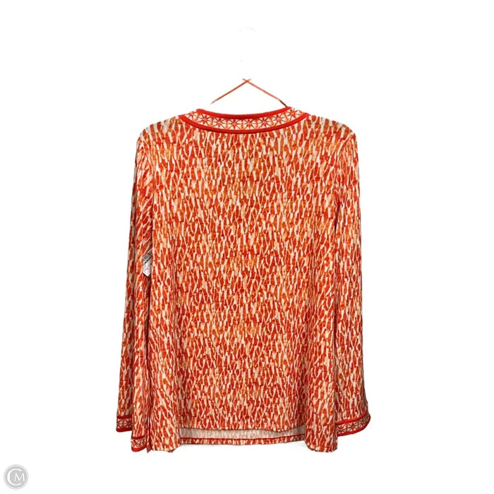 Top Long Sleeve By Michael By Michael Kors In Orange, Size: Xl