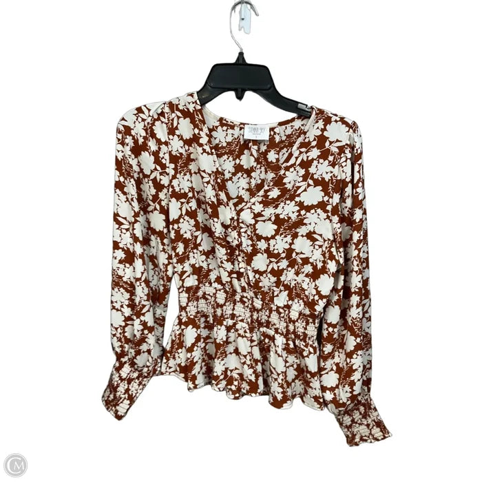 Top Long Sleeve By Sienna Sky In Floral Print, Size: S