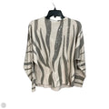 Top Long Sleeve By Sioni In Green & Tan, Size: L