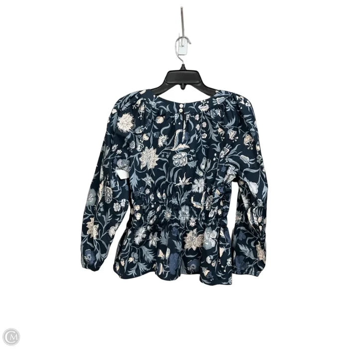 Top Long Sleeve By Spartina In Floral Print, Size: M